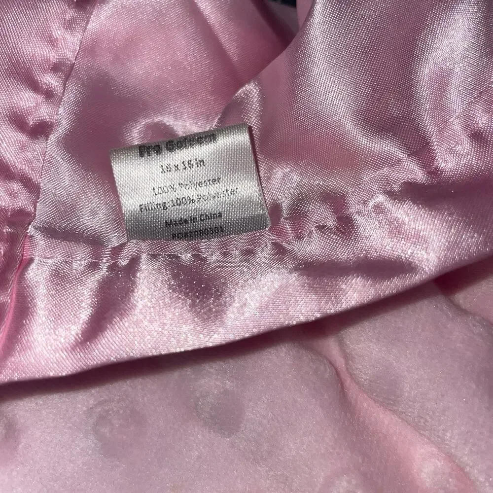 Pro Goleem Pink Bunny Rabbit Baby Lovey Security Blanket Minky Dot Satin Trim